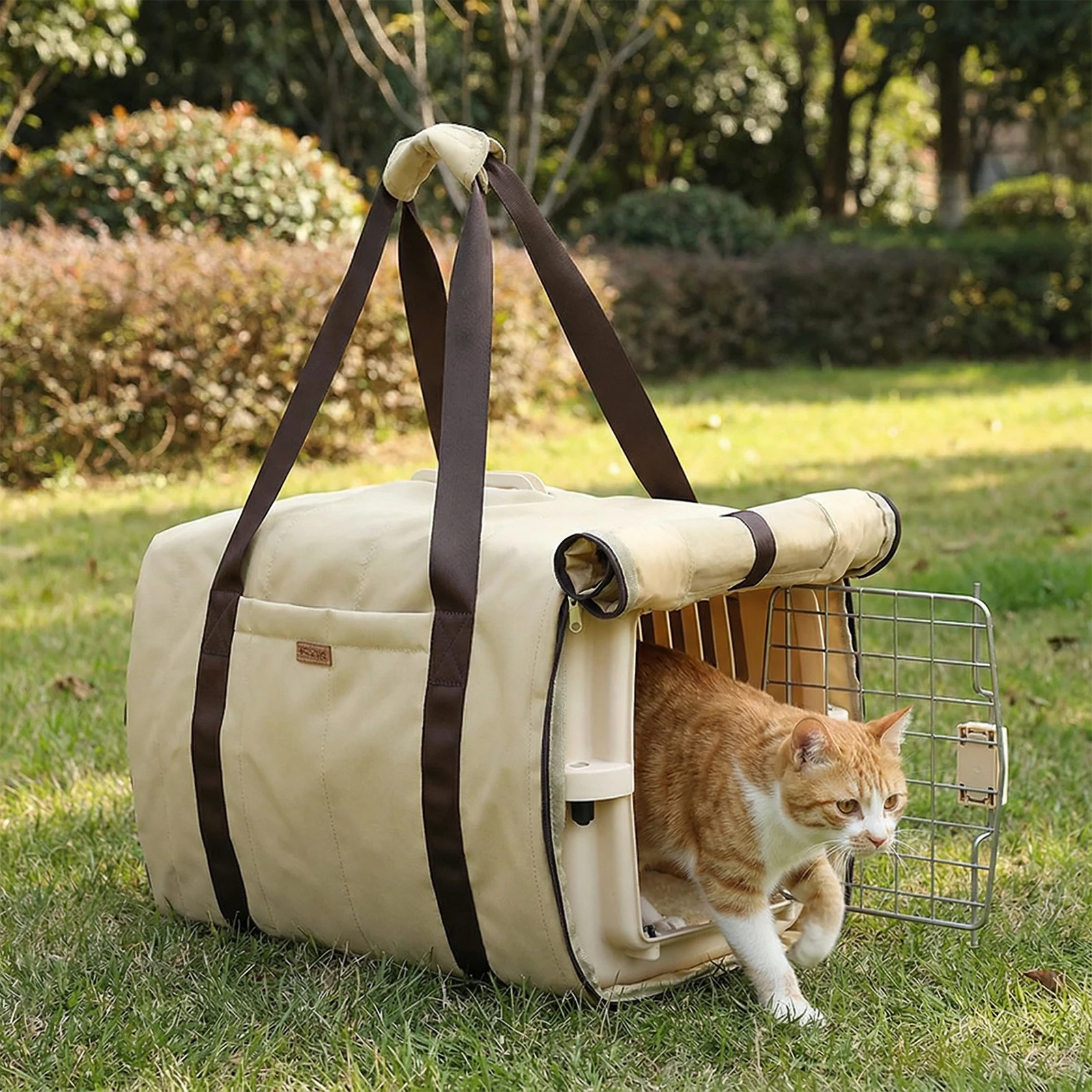 

Портативная сумка-переноска для собак и кошек: дышащая сетка, удобный ремень, модная сумка через плечо для щенков и котят