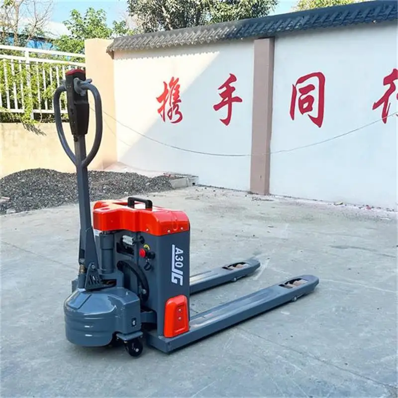 3000kg 3ton Capacity Powered Pallet Jack Electric Pallet Lithium Battery Electric Self Loading Pallet Stacker