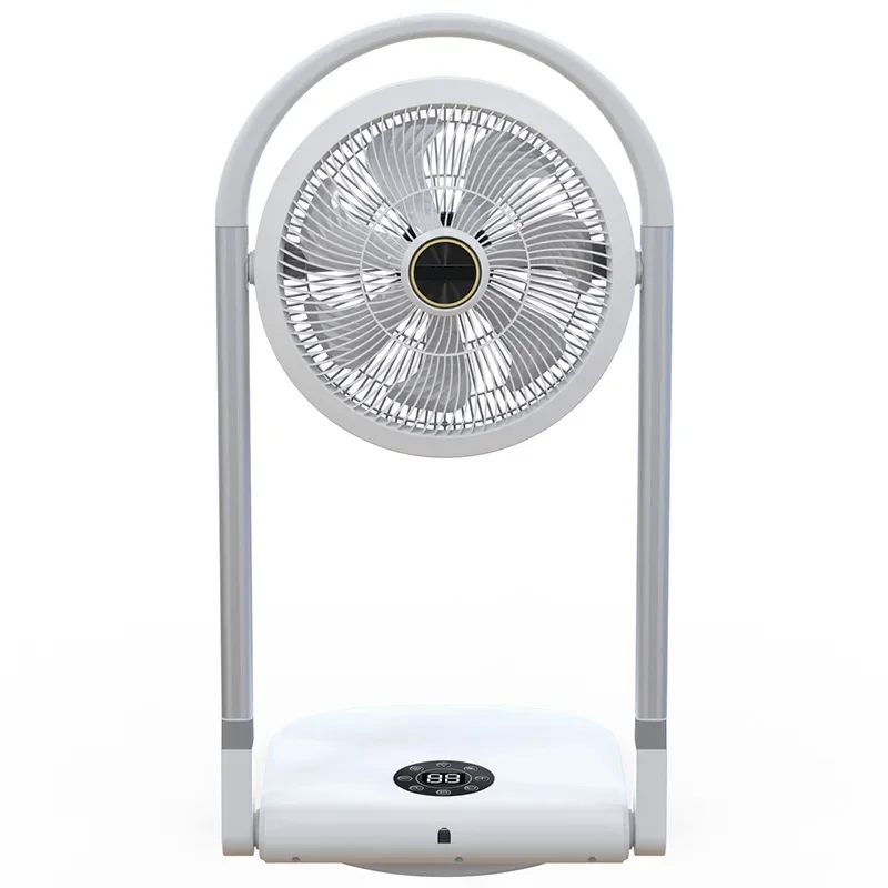 #Wireless Portable Fan, 180° Extendable and Foldable Oscillating Remote-Controlled Fan, Air Cooler, 3-Level Height Adjustment