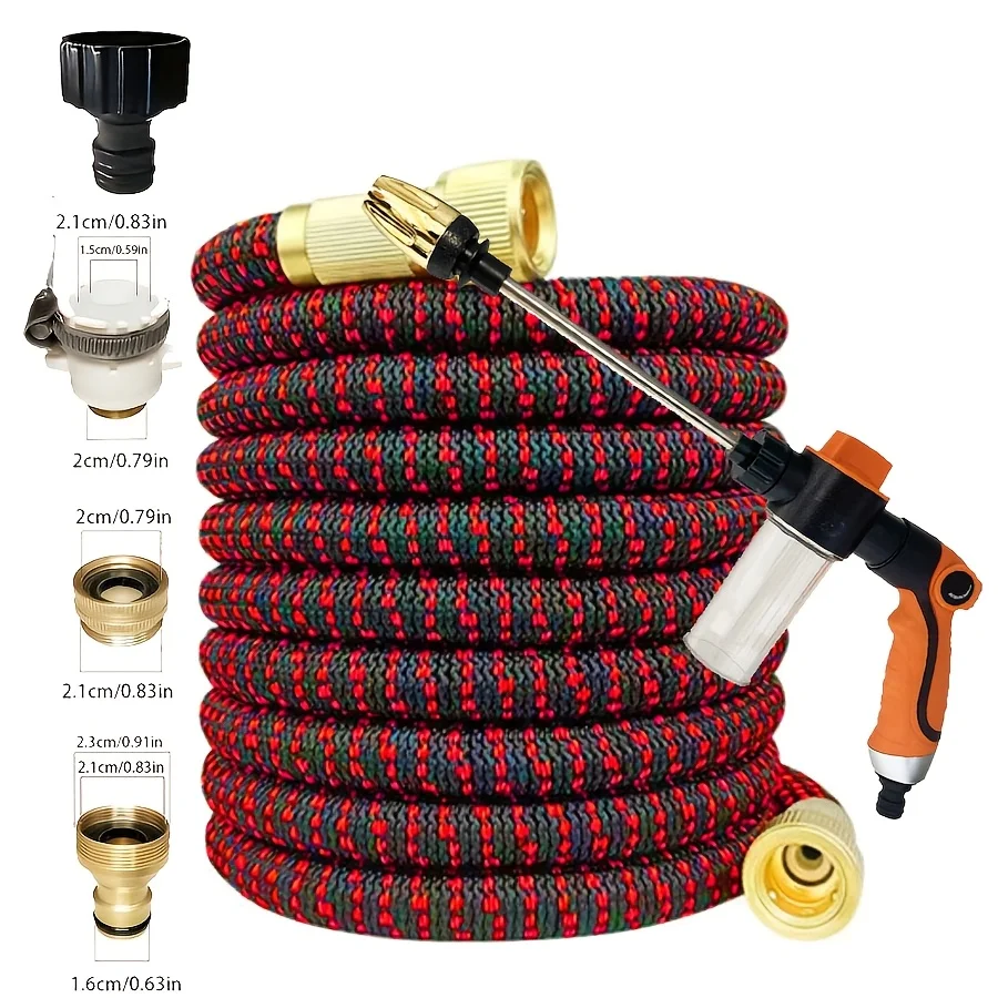 

Многофункциональный комплект садовой водопроводной трубы 25 футов, садовый шланг, телескопический водяной пистолет высокого давления, водяной насос во дворе, водяной насос