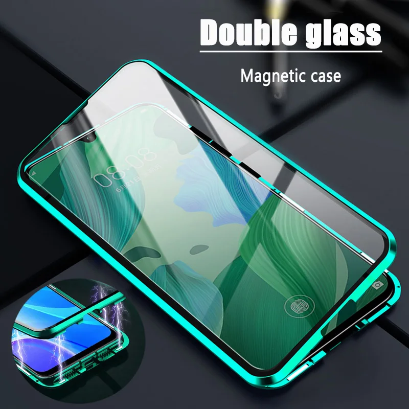 Double-Sided Metal Magnetic adsorption Case For VIVO Y78 Y72 Y75 Y76 Y77 Y30 4G 5G Y33T Y31 Y30i Y33s Glass Magnet Cases Cover