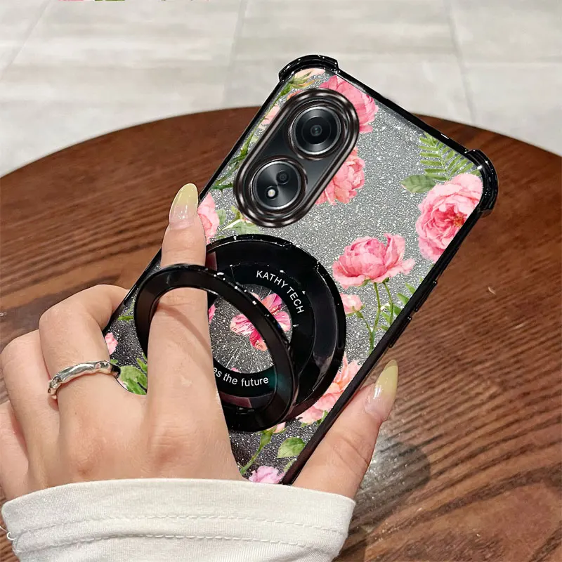 محظوظ بريق رومانسية روز حامل هاتف الحال بالنسبة ممن لهم A38 A36 A76 A58 A57 A74 A78 A5 A7 2020 A79 A95 A60 A18 A53 A17 A16 4G 5G #4