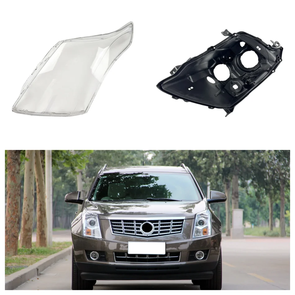 キャデラック-srx-2010-2011-2012-2013-2014-2015-車のアクセサリーベースヘッドランプシェルベースプレートガラスランプシェル