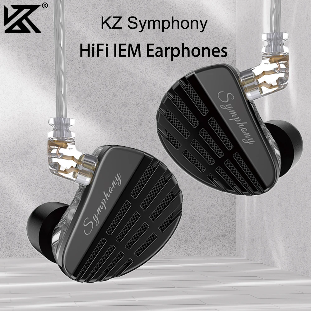 KZ Symphony in Ear Headphones 13.2mm Planar Driver + 6mm Dynamic Hybrid Driver IEM Wired Earphones With 2Pin Detachable Cable