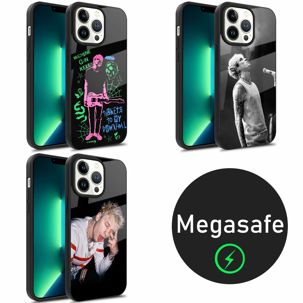 M-MachineS G-GunS K-KellyS Phone Case For iPhone 15,14,13,12,11,Plus,Pro,Max Mini Magsafe Magnetic Wireless Charging