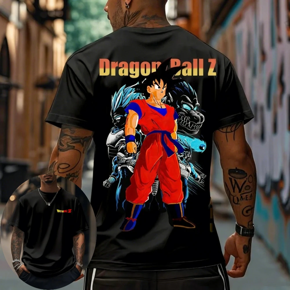 Dragon Ball Super Herren- und Damen-T-Shirts, Son Goku Anime-T-Shirt, Sommer-T-Shirt für Jungen, kurze Ärmel, lockere, vielseitige Eltern-Kind-Outfits