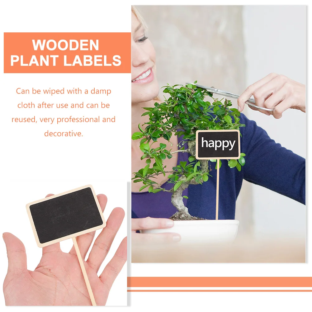 

20 Pcs Small Blackboard Insert Garden Tag for Plants Label Tags Plates Seedlings Labels Accessories Nursery Markers Plastic