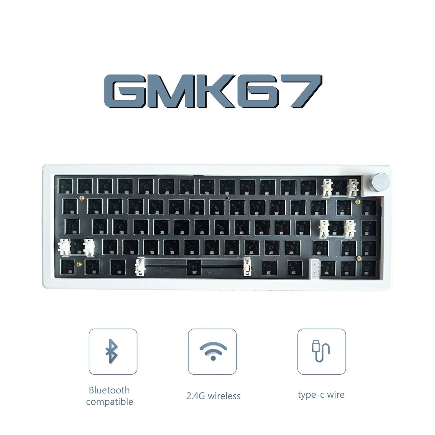 GMK67 Machanical Keyboard KIT Bluetooth 5.0/2.4G Wireless/Wired Gasket-mounted Gaming Keyboard Customizable Keyboards KIT