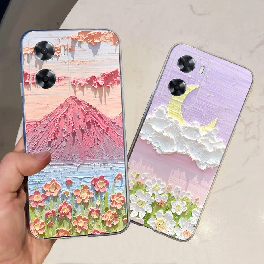 For Oppo A57s A57e A77s 4G Case Capa Silicone Painted Soft Black Cover for Oppo A57 A77 4G 2022 Cover TPU Coque Protective Cases