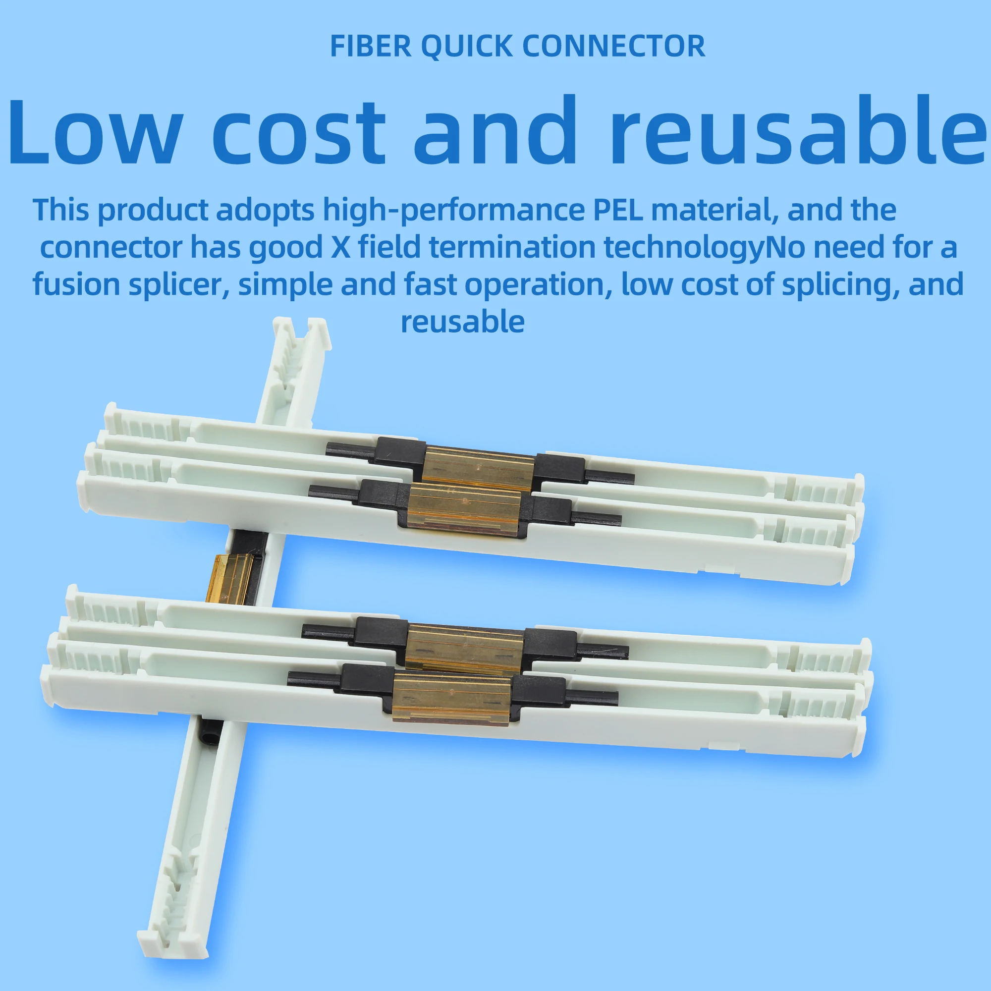 L925BP Fiber Optic Mechanical Splice Drop Cable Splice Bare Fiber Cold Connector 10-200pcs(Optional)