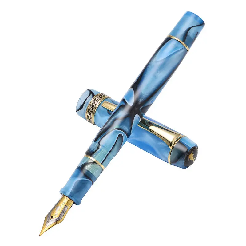 

New Kaigelu 316A Marble Blue Acrylic Fountain Pen, EF/F/M Nib Classic Pen Gift