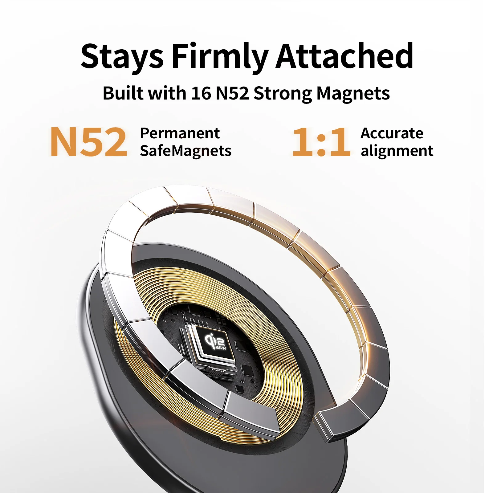 Przenośna metalowa ładowarka bezprzewodowa 25W Qi2.2, szybka stacja ładująca z obrotową podstawką 360° °   Obrotowy uchwyt na iPhone 17 16 15 14 Pro Max, zegarek, Airpods — zdjęcie produktu 4