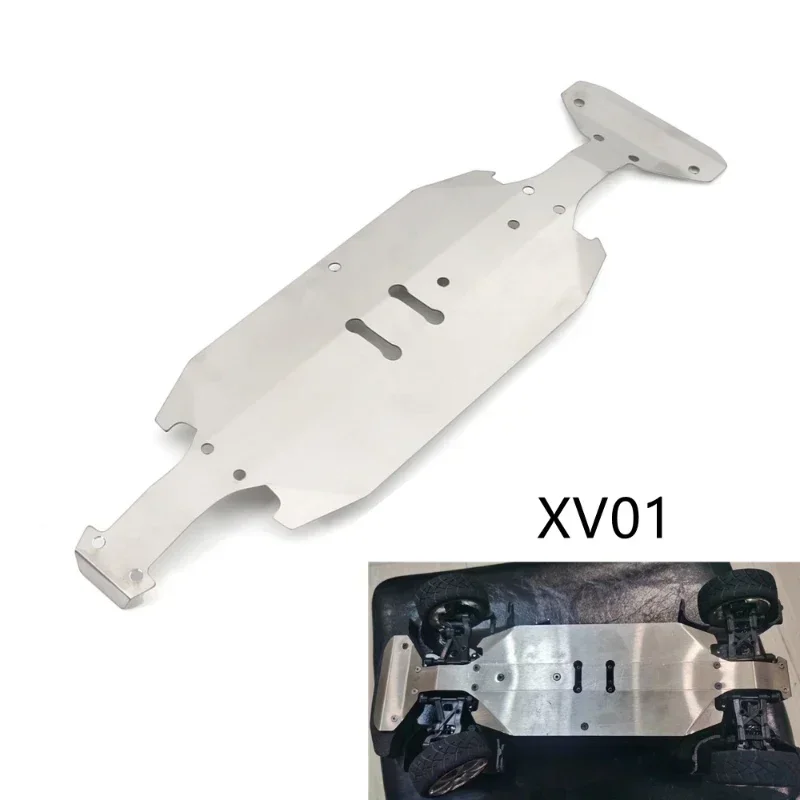 

1 PCS Stainless Steel Chassis Front and Rear Armor Plate Anti-scratch Plate for TAMIYA XV-02 RC Car Accessories Repair Parts