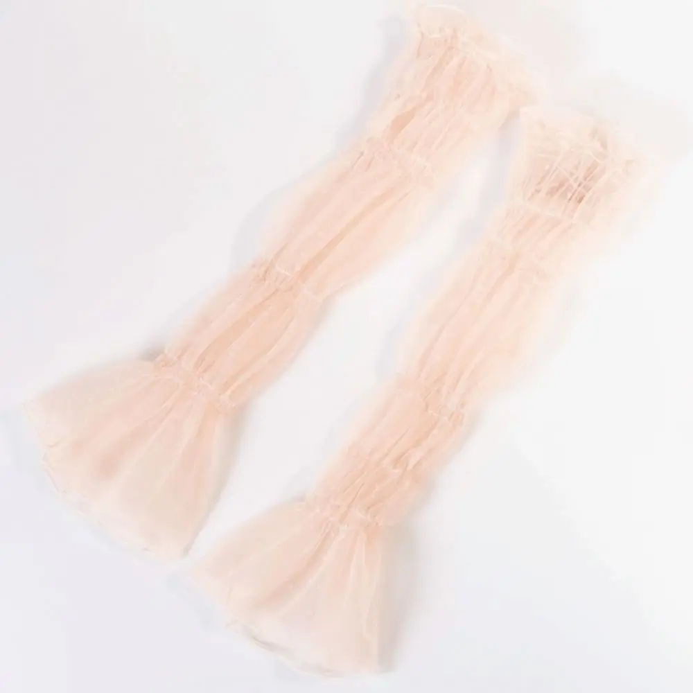 

Модные кружевные нарукавники в горошек без пальцев, дышащие, с защитой от солнца, имитация манжет, женские