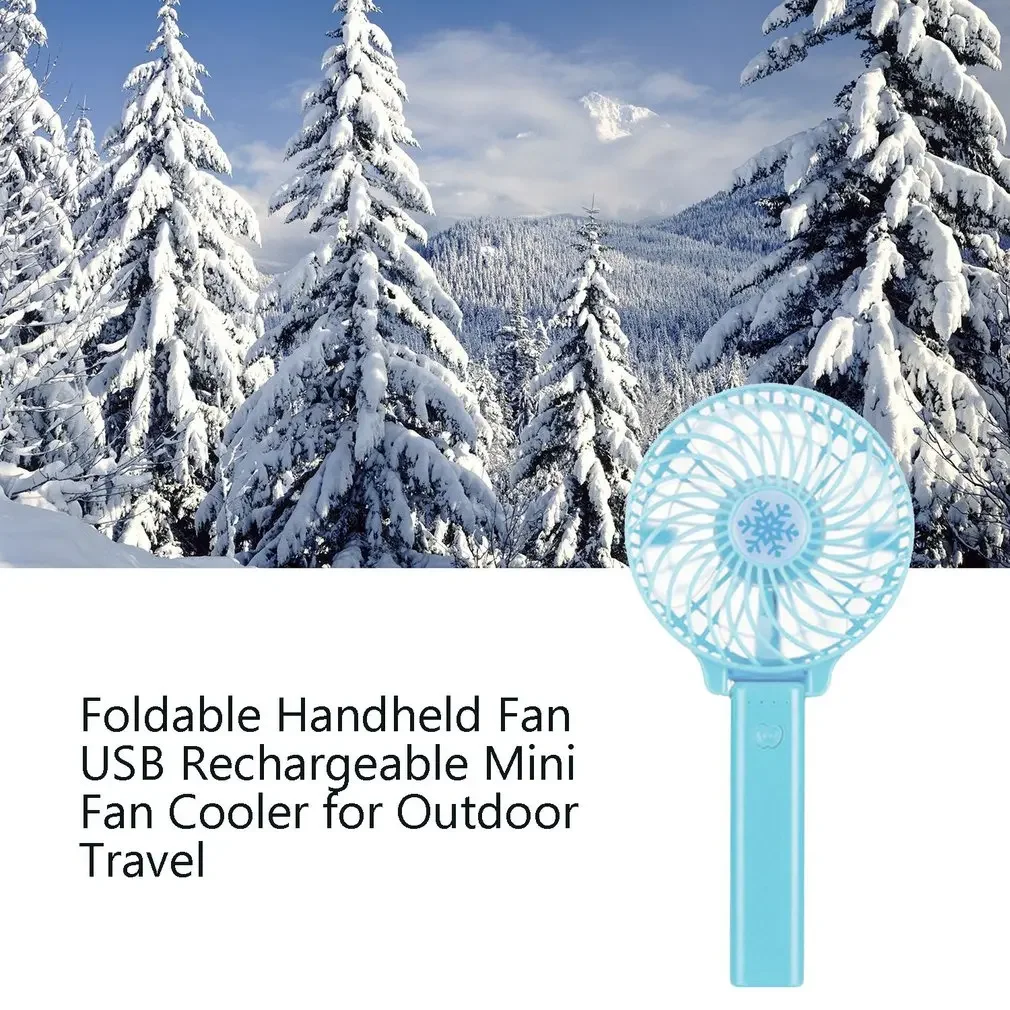 Portable Hand Fan USB Rechargeable 3 Speed Mini Cooling Fan