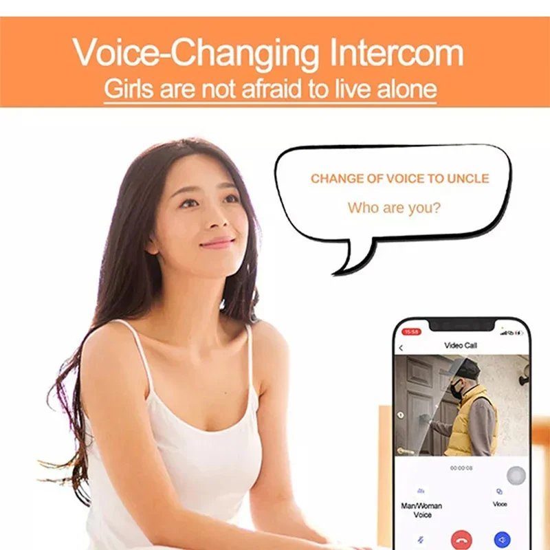 Campanello video WiFi Tuya con telecamera HD esterna e audio bidirezionale per Smart Home