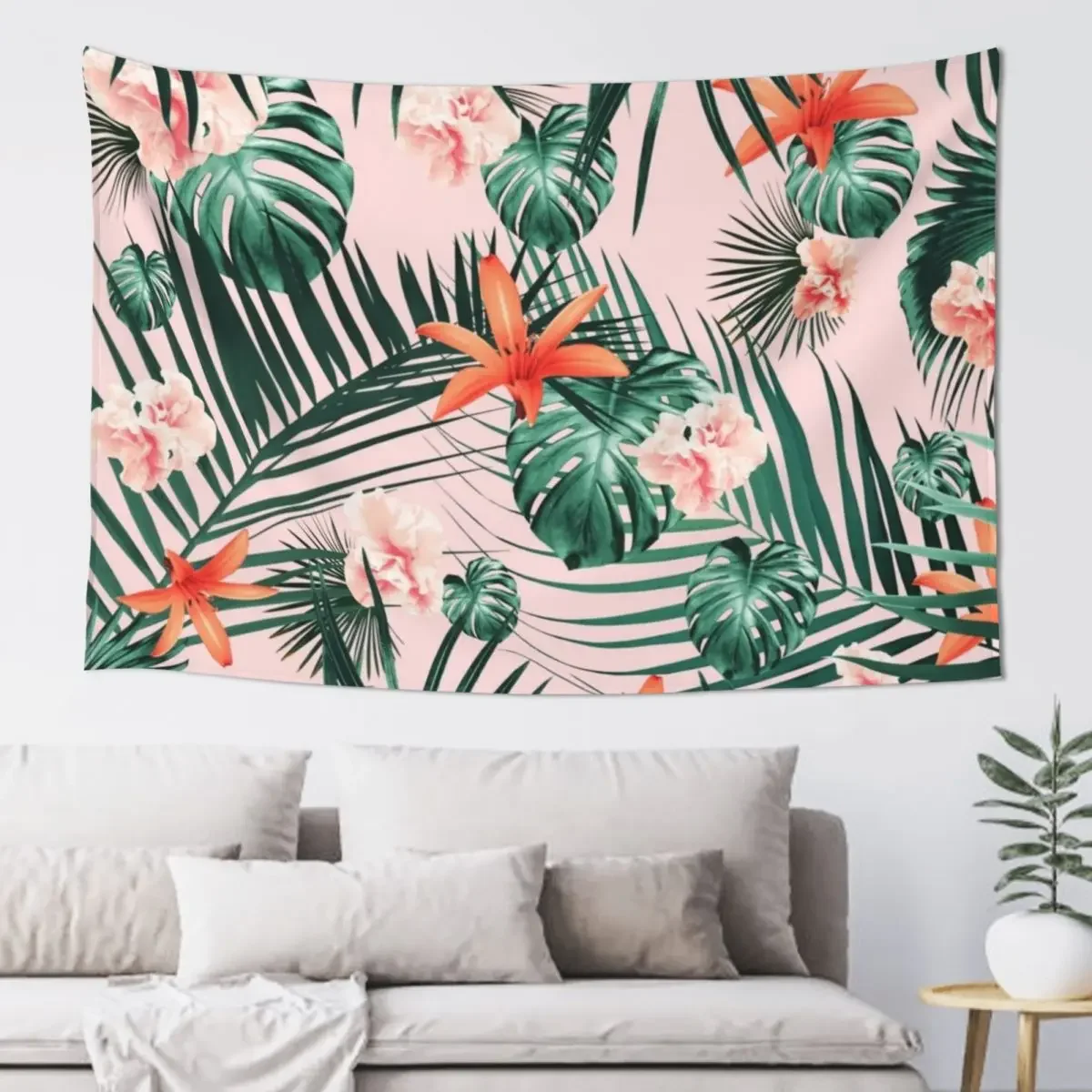 

Tropical Flowers & Leaves Paradise #4 #tropical #decor #art Tapestry Wall Hanging Wall Wall Deco Living Room Decoration Tapestry