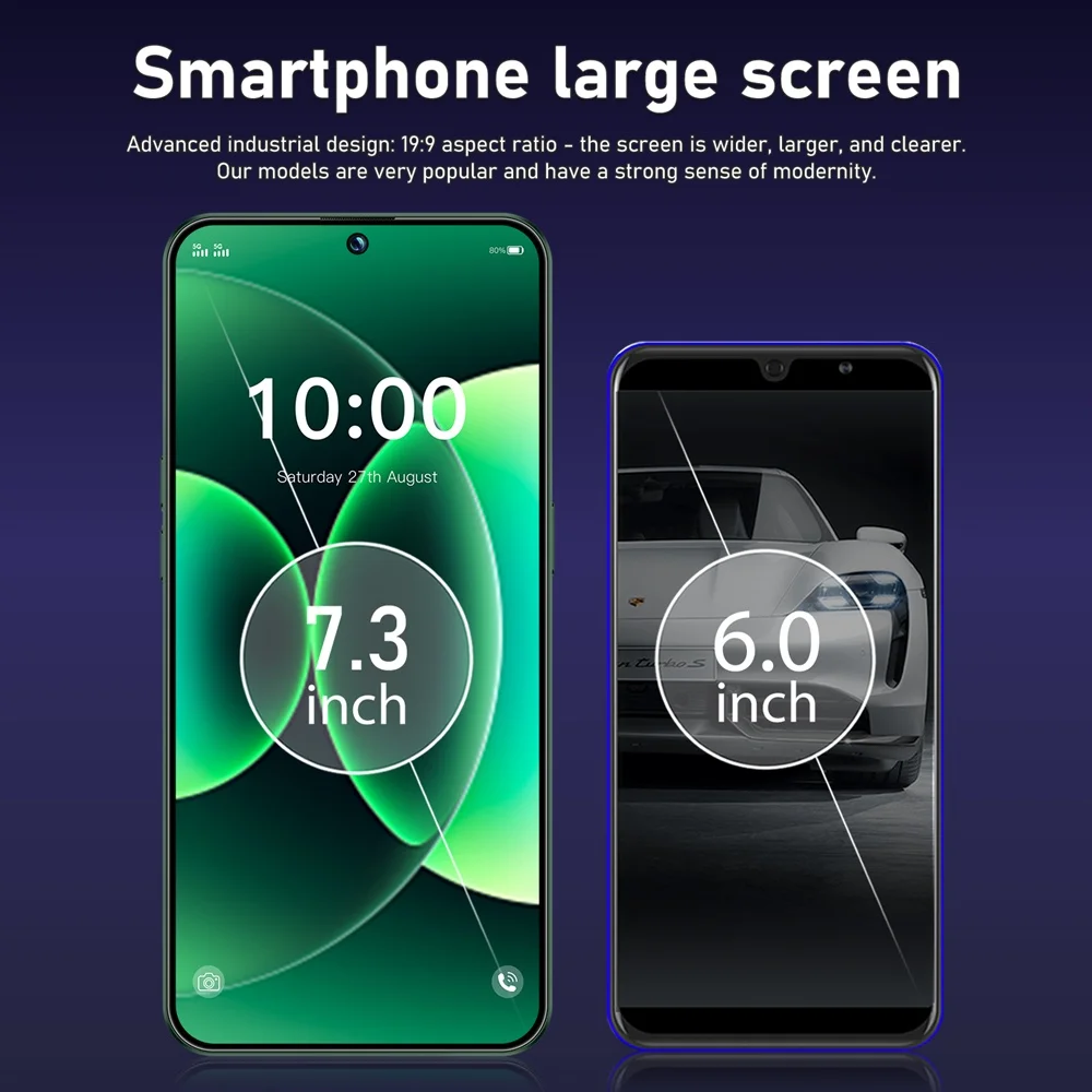 CHOTOG New Cell Phone 17 Pro Max Mobile Phones Android 5G 7.3 HD Smartphone 22GB 2TB 7800mAh Octa Core Unlock Dual SIM 16+48MP Camera