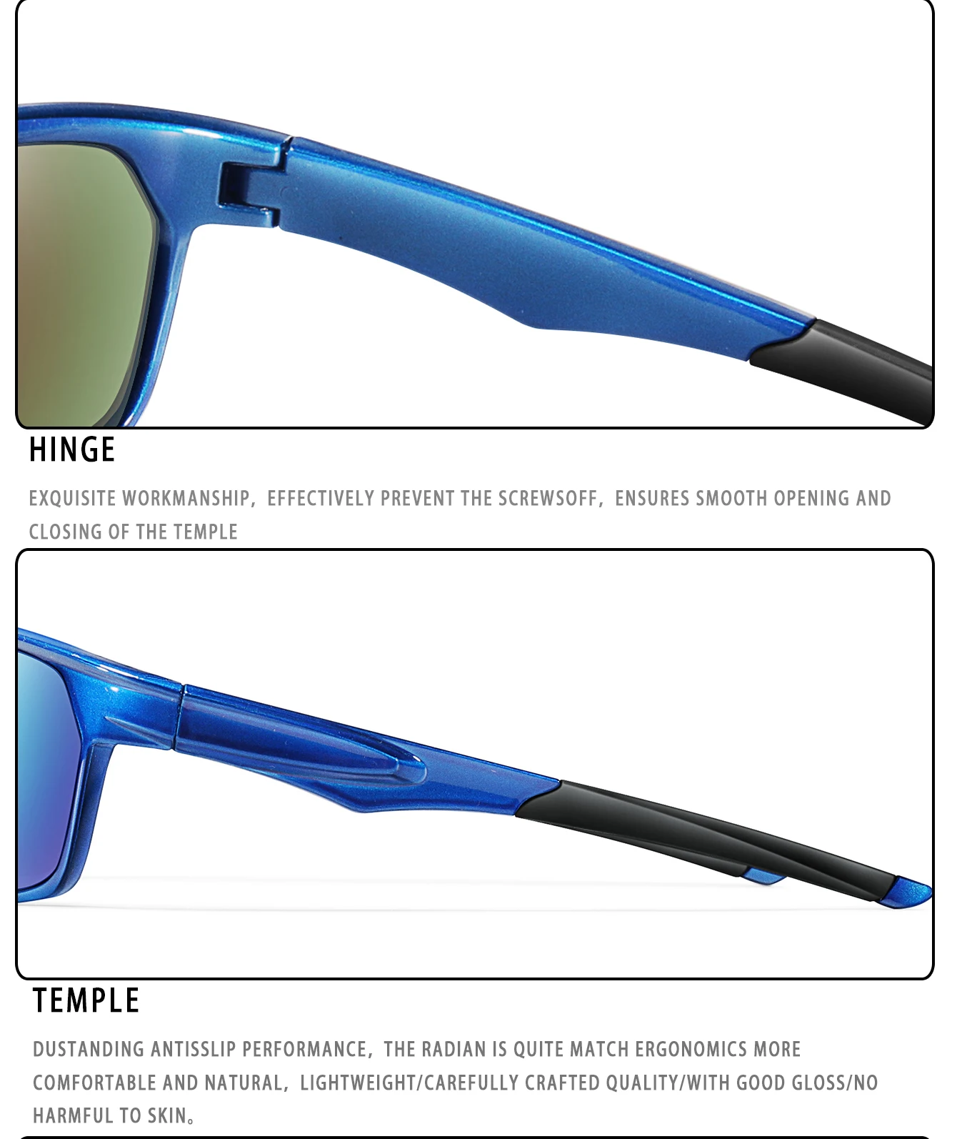 KAROS Marken-Polarisierte Sonnenbrille für Herren, Anglerbrille, Klassische Fahrbrille – Detail 13