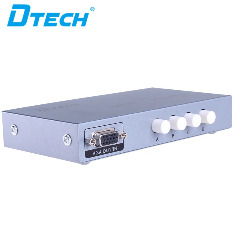 DTECH دقة R&D احترافية 2560X1600@60 هرتز 4 في 1 خارج VGA Video Splitter Switch لـ DDC #4