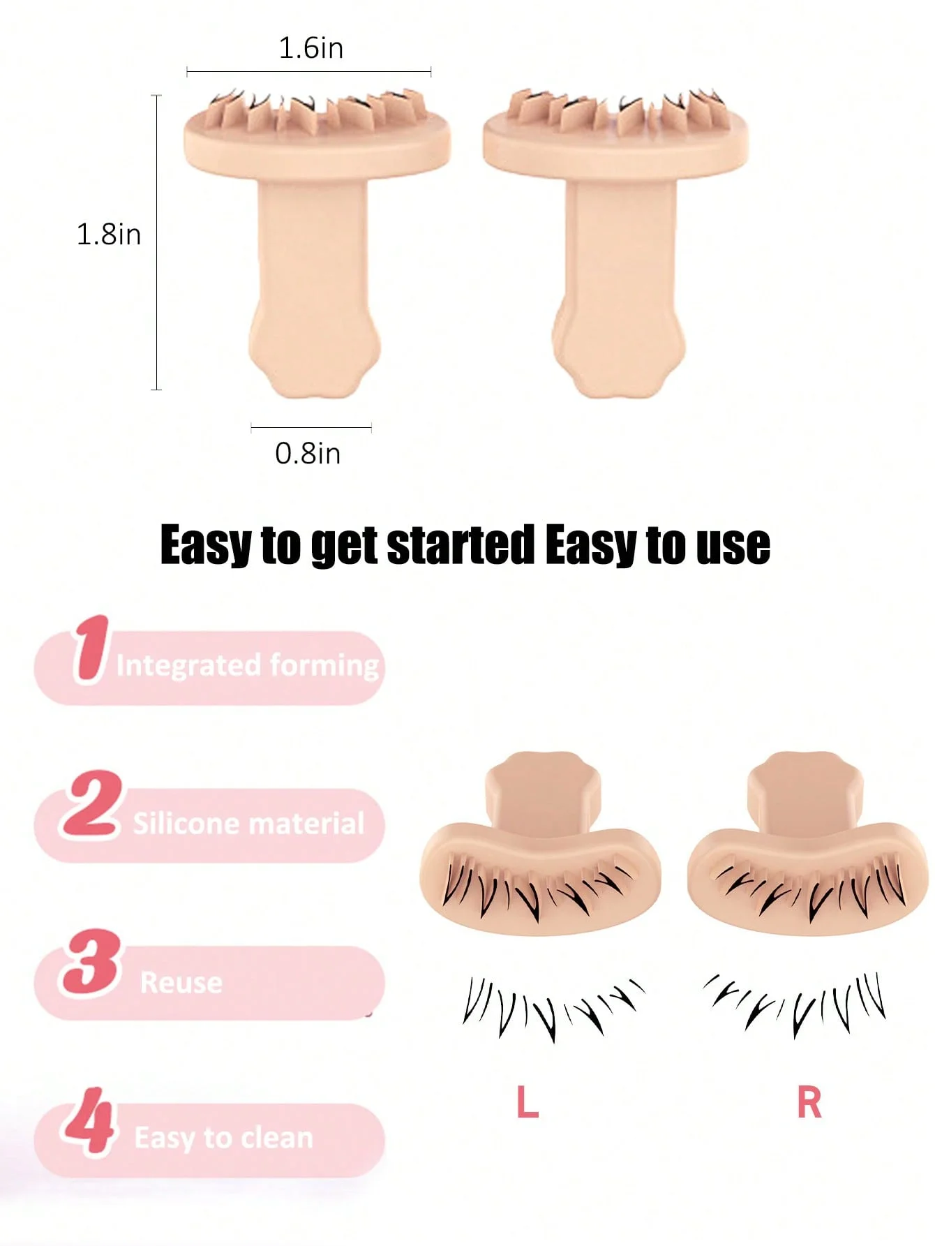 แผ่นติดขนตาล่างแบบใช้ซ้ำได้2ชิ้นแผ่นต่อขนตาด้านล่างแบบทำจากซิลิโคนสำหรับแต่งหน้าตอนเริ่มต้น