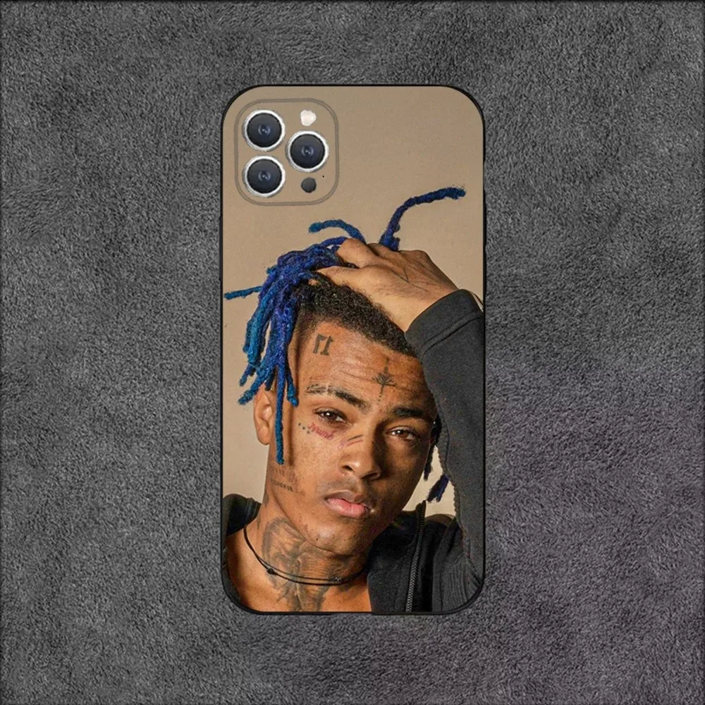 X-XXXTentacions 17 Rapper   Phone Case For iPhone 15,14,13,12,11,Plus,Pro Max,XS,X,XR,SE,Mini,8,7 Soft Silicone Black Cover