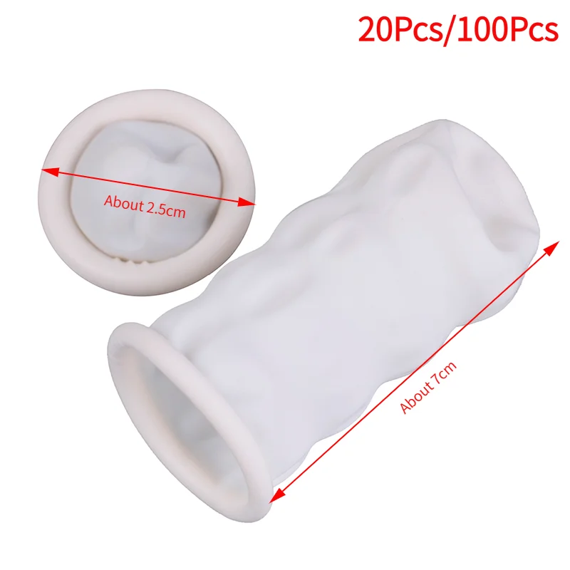 20Pcs/100Pcs Disposable Latex Rubber Finger Cots Sets Fingertips Protector Glove.