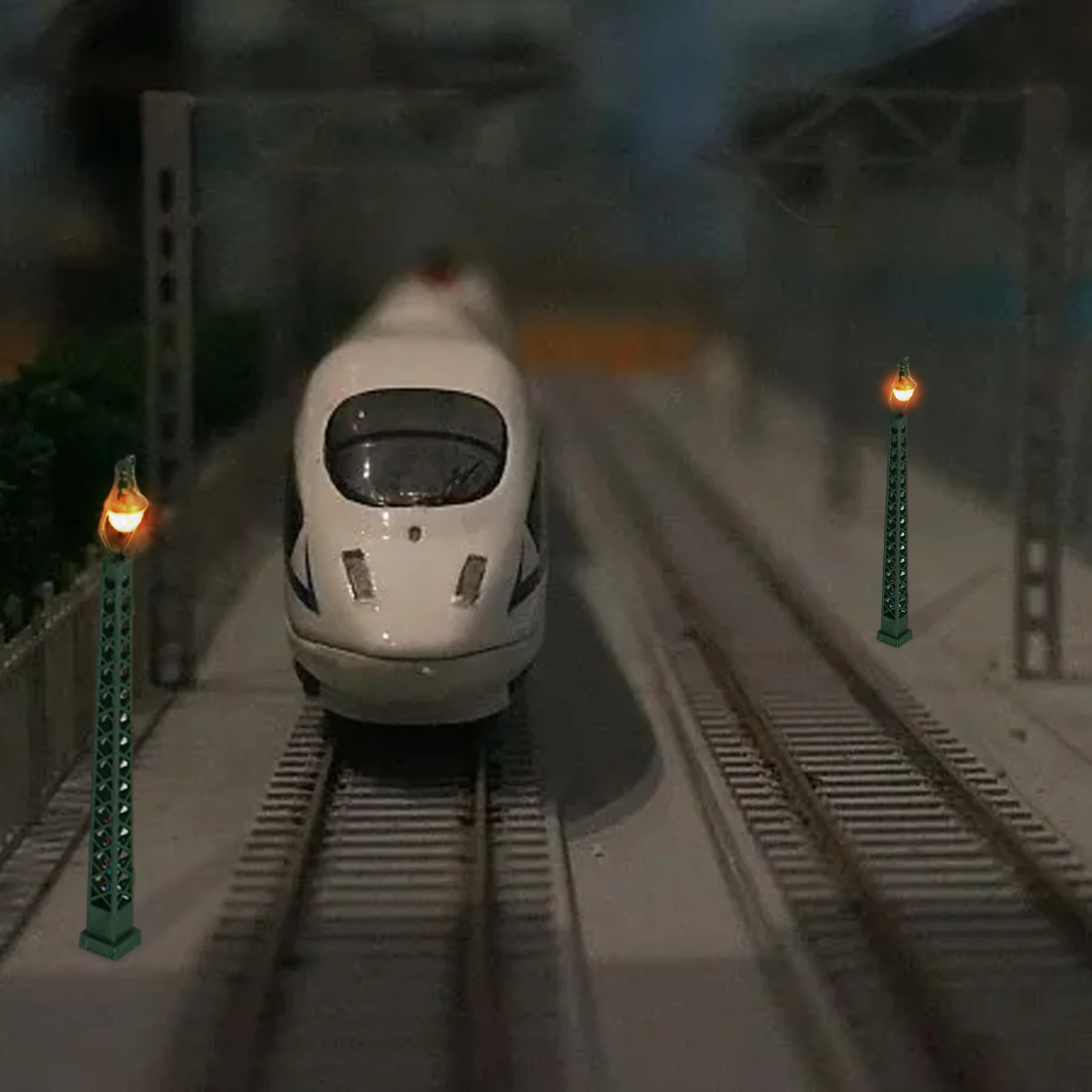 Model Railway Light Get More Realistic Train Scenes with 4Pc LED N Gauge Track Lights Easy 3V DC or AC Connection