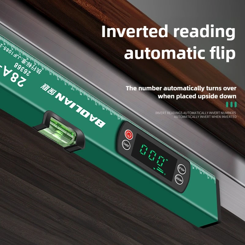 Digital Protractor High-precision Angle Finder with LED Display Inclinometer 0-90° Bubble Magnetic Level Ruler Woodworking Tools