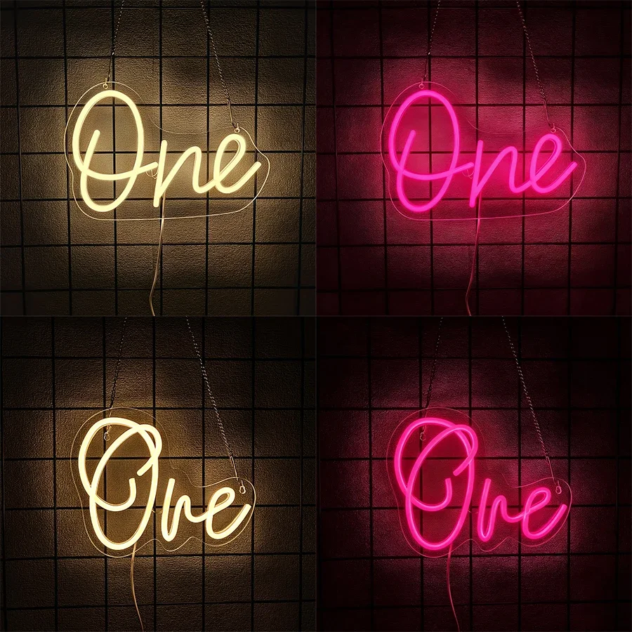 

Икона на день рождения одного года, используемая для дней рождения, вечеринок, юбилеев, дома, свадебного декора, рождественских подарков, одного светодиодной неоновой вывески.