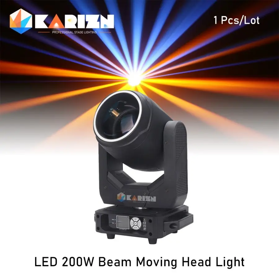 

No Tax 1Pcs 200W LED Lyre Moving Head Light Beam Light Effect For Wedding DJ Disco Nightclub Party Dmx512 Christmas