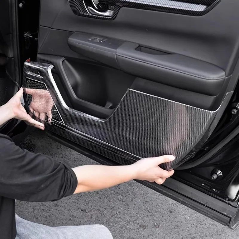 ABS Carbon Fiber Car Door Anti Kick for Honda Odyssey/Elysion/CR-V/Breeze/Accord/Inspire (2018-2025) Car Accessories