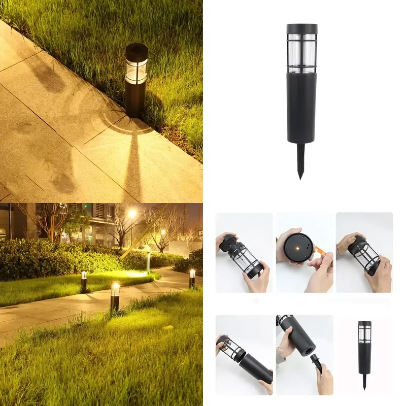 for New Outdoor LED Solar Light Waterproof Lawn Walkway Garden Decorative Landscape Flower Light