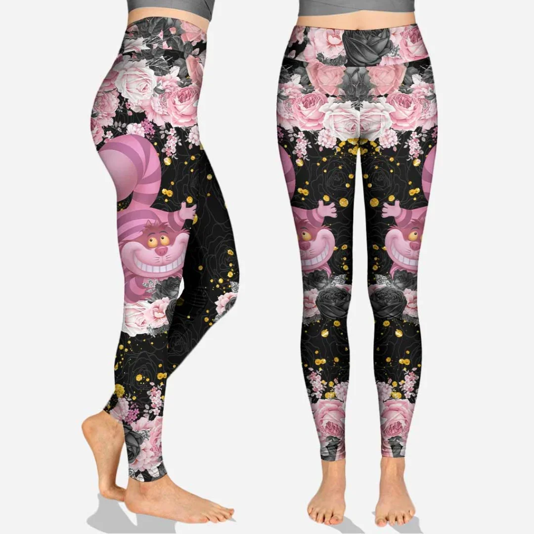 Disney Cheshire kot 3D bluza z kapturem zestaw joga spodnie dresowe damskie Disney Yoga bluza z kapturem legginsy moda dres