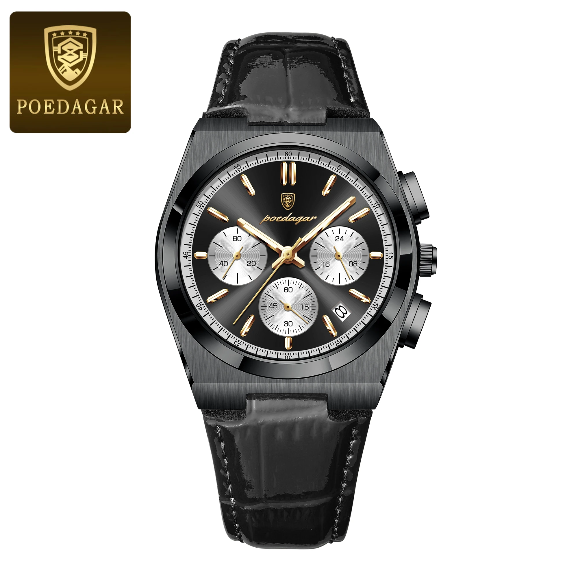 Men's Trendy Luminous Chronograph Watch, Waterproof