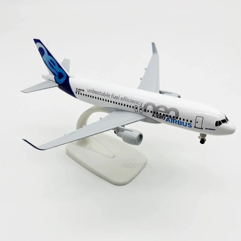 20CM A320 NEO prototipo aleación simulación estática avión juguete metal modelo aviación ornamento con ruedas modelo colección exhibición