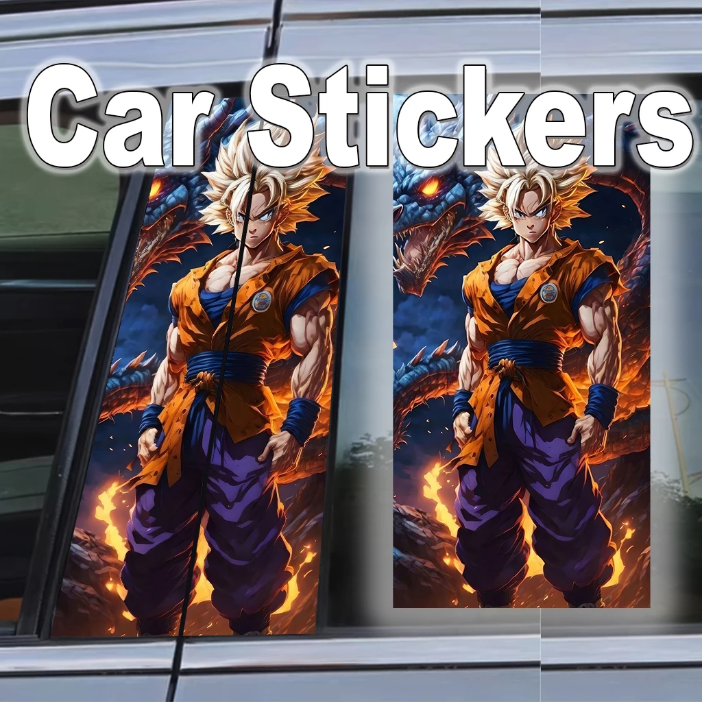 

Dragon Ball Car Door B Pillar Decal Waterproof Sticker Super Saiyan Anime Self-adhesive Decor Gift Car Exterior Accessories