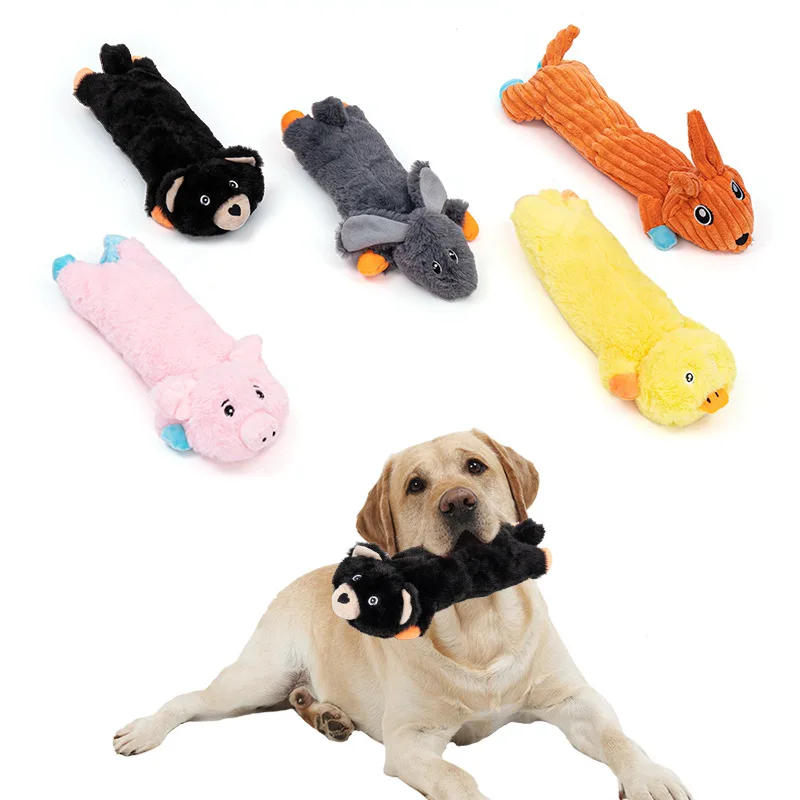 

Plush Dog Toy Cute Little Bear Rabbit Shaped Bite Resistant Interactive Dog Toy Pet Supplies