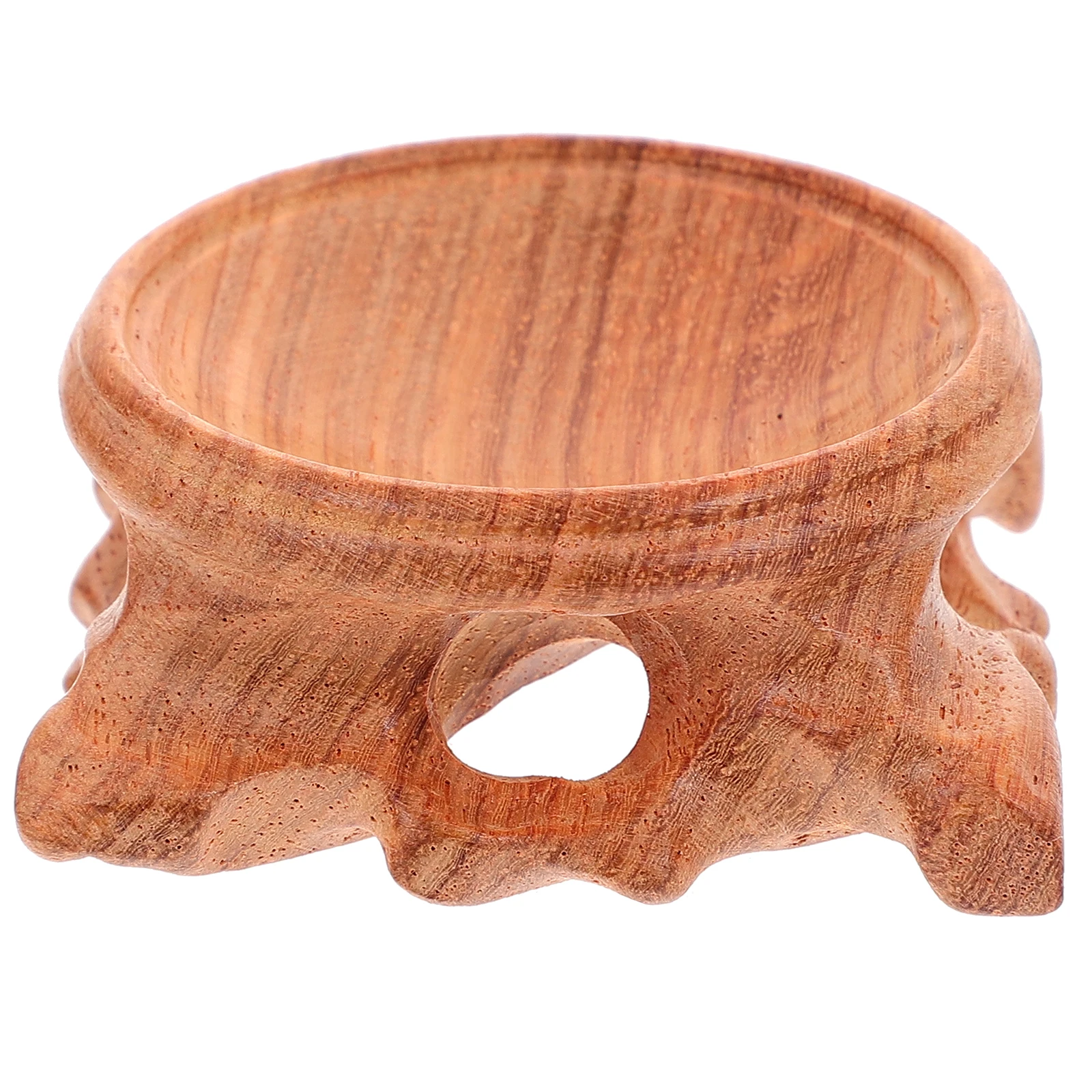 

2Pcs Solid Wood Crystal Ball Base Retro Carved Pedestal Simple Gourd Holder Decorative Display Stand for Home Office Party Decor