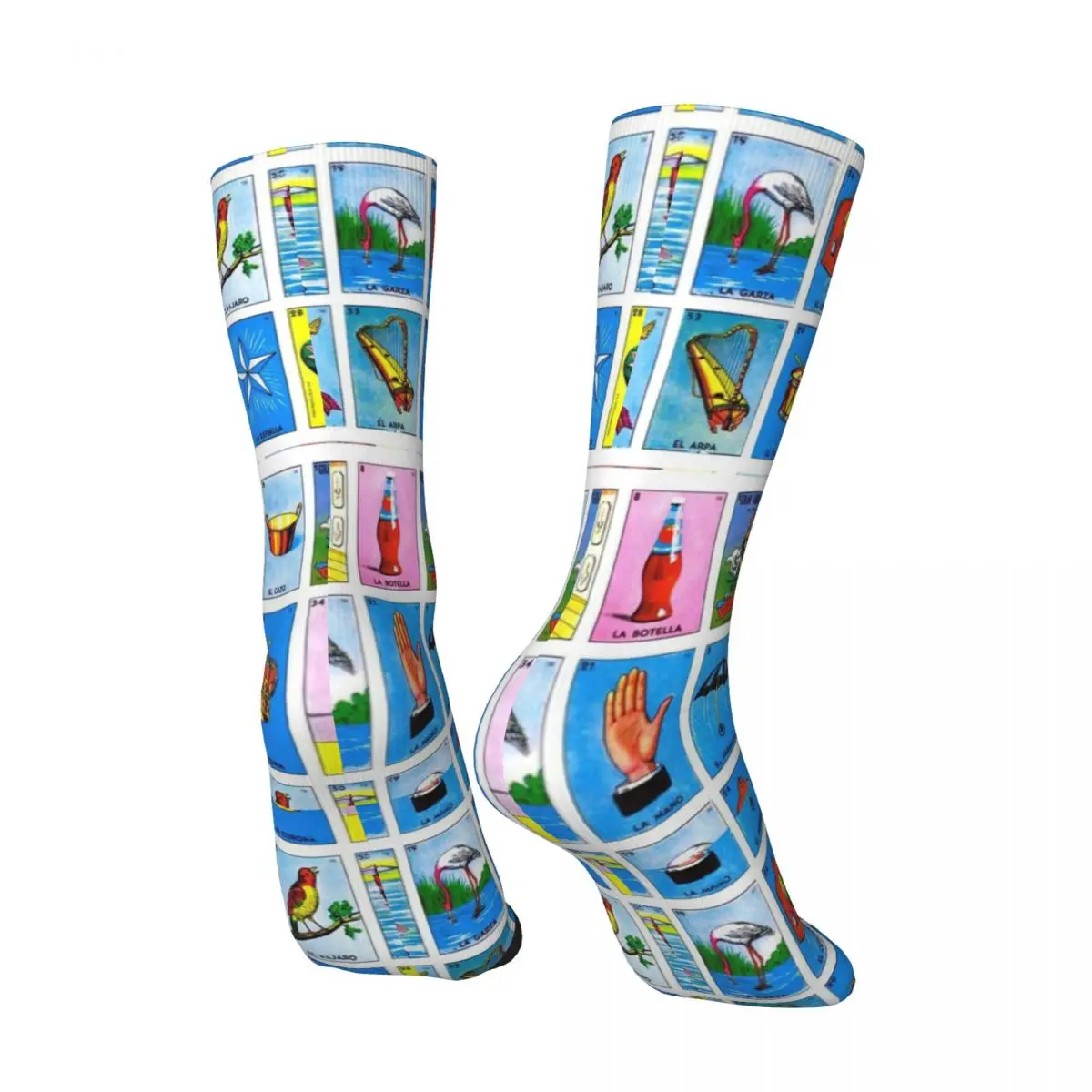 Lottery Stockings Women Men Mexican Bingo Socks High Quality Novelty Socks Winter Outdoor Sport Anti Skid Custom Socks Gift Idea