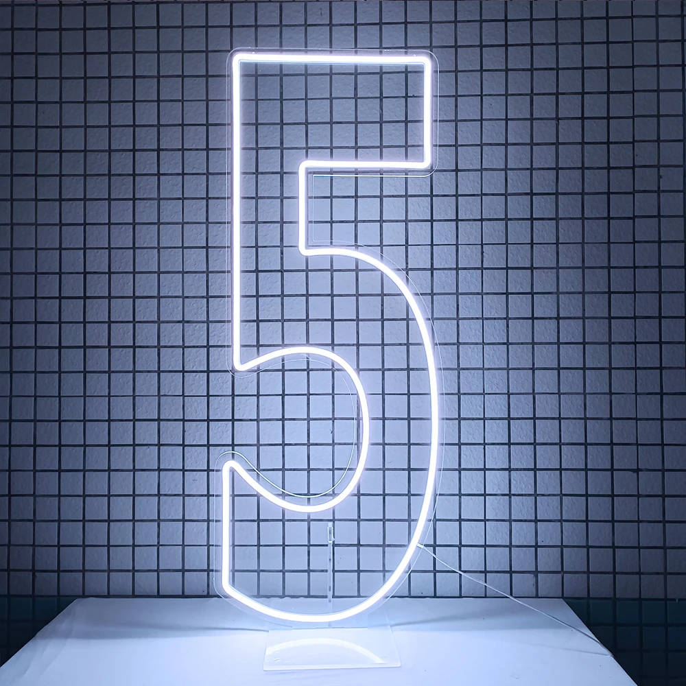 30inch Color-Changing Neon Sign Numbers - Free Standing & Hanging Option for Birthday Wedding Party Decor Lighting