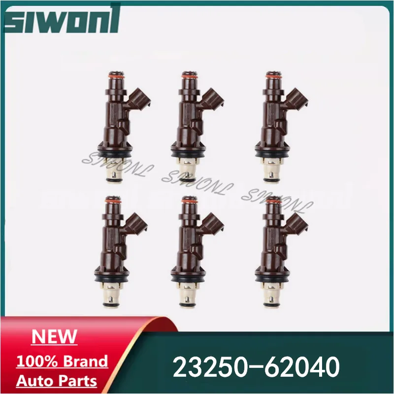 1/6Pcs Fuel Injectors Nozzle 23250-62040 for Toyota Tacoma Tundra 4Runner 3.4L HILUX SURF LAND CRUISER PRADO 99-04 23209-62040