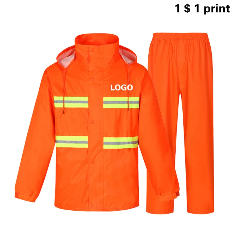 

Reflective Clothes Set For Men Outdoor Secure Road Gardens Conserve Rescue Windproof Waterproof Raincoat Coat Customized Logo