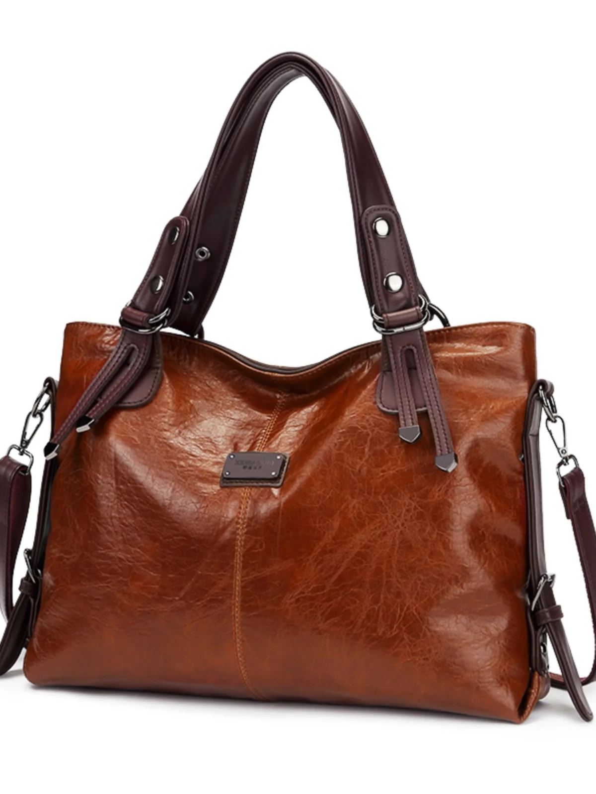 حقيبة يد جلدية جديدة ذات سعة كبيرة لربيع وصيف للنساء، حقيبة كروس كلاسيكية بسيطة متعددة الاستخدامات