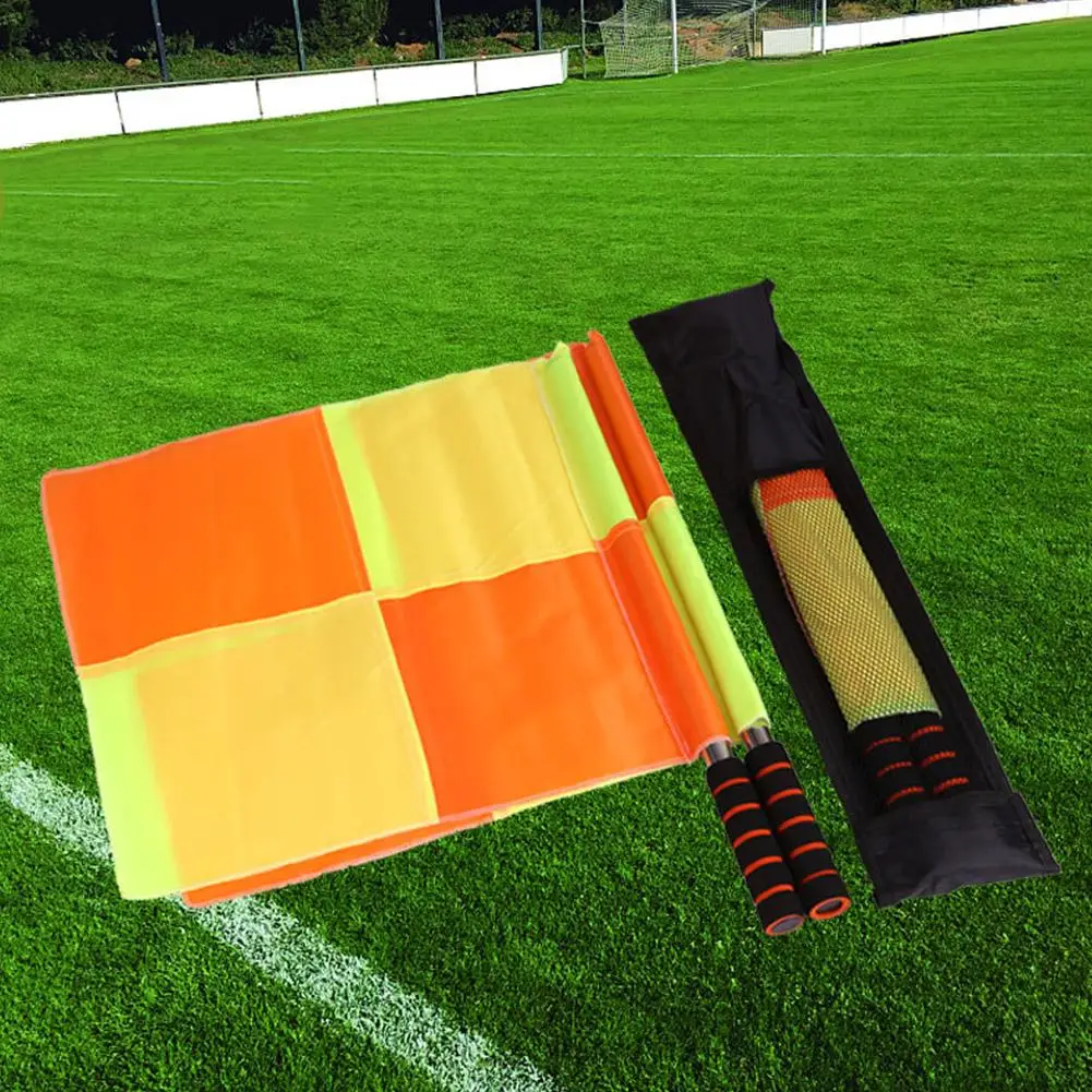 Fußball Schiedsrichter Flagge rot gelbe Karten Bleistift Notebook Scorecards mit Sportgeräten Pfeife Stahl Spiel sainless p2j3