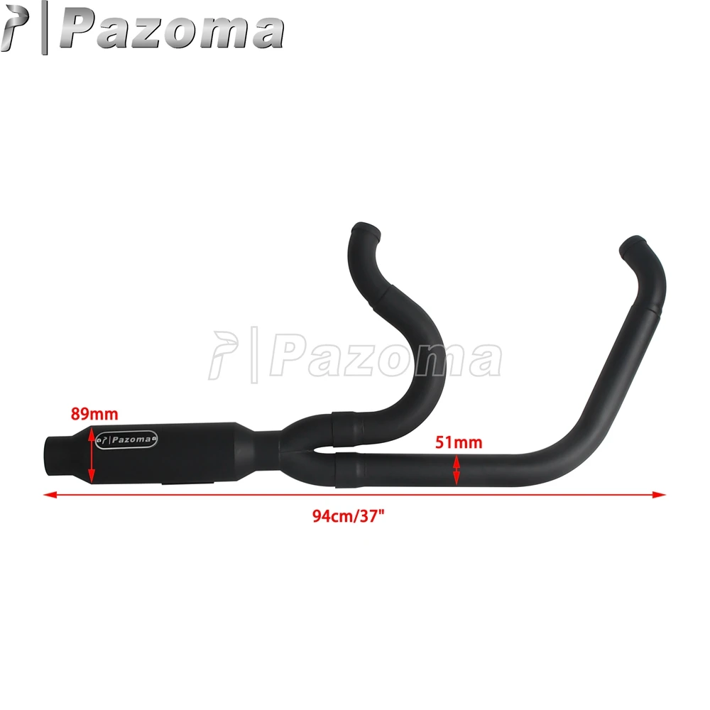 كاتم صوت كامل لنظام عادم الدراجة النارية مقاس 1.75 بوصة - 2 بوصة كاتم صوت كامل لدراجة Harley Softail Low Rider S ST Standard Fat Bob Slim Deluxe