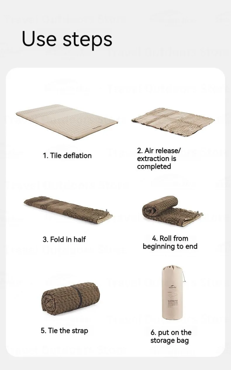 Nature hike c 6,5 automatische aufblasbare Matratze selbst aufblasen des Kissen Outdoor Camping feuchtigkeit beständige Matte Bett Schwamm Isomatte – Detail 20