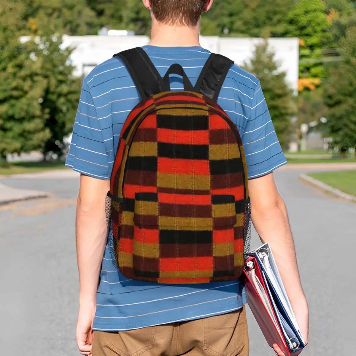 District Line Moquette Seat Cover Backpack Student BookBag Men Women School Bag Computer Shoulder Bags
