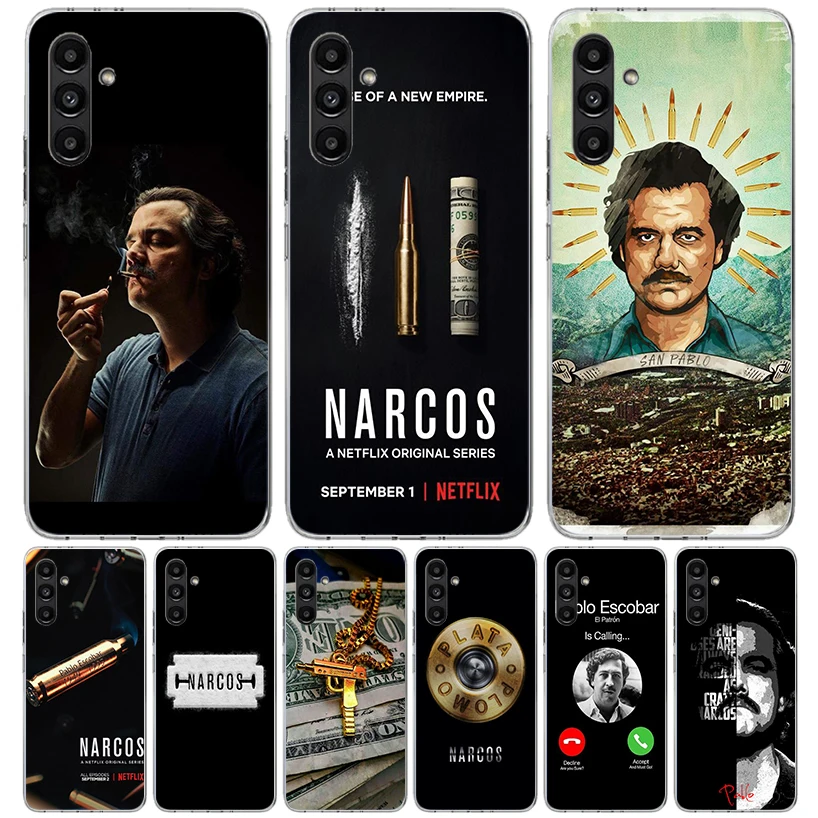 Narcos serie de televisión Pablo Escobar funda de teléfono para Samsung Galaxy A17 A16 A15 A14 A13 A56 A55 A54 A53 A36 A35 A34 A33 A26 A25 A