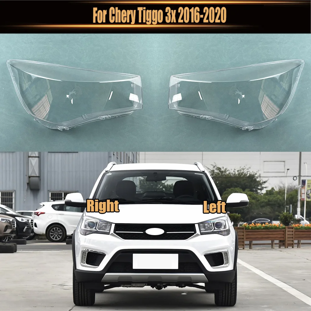 

For Chery Tiggo 3x 2016-2020 Car Front Headlight Cover Auto Headlamp Lampshade Lampcover Head Lamp light glass Lens Shell